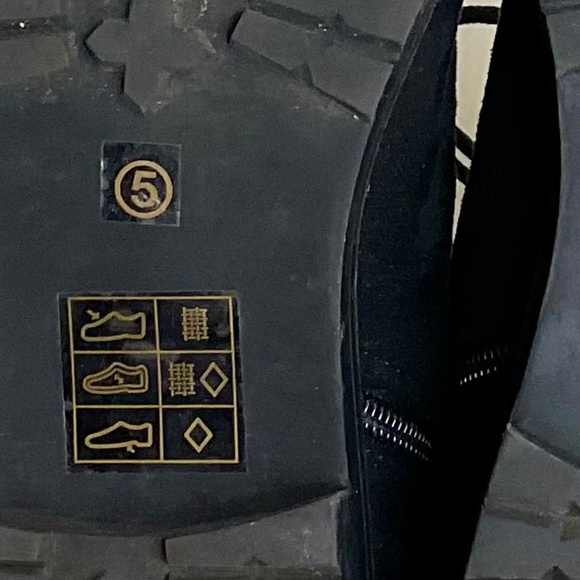 BLACK SUEDE ROUNDED TOE SIDE ZIP BUCKLE LACE UP ANKLE BOOTS WITH CRYSTAL DETAIL - Picture 16 of 16